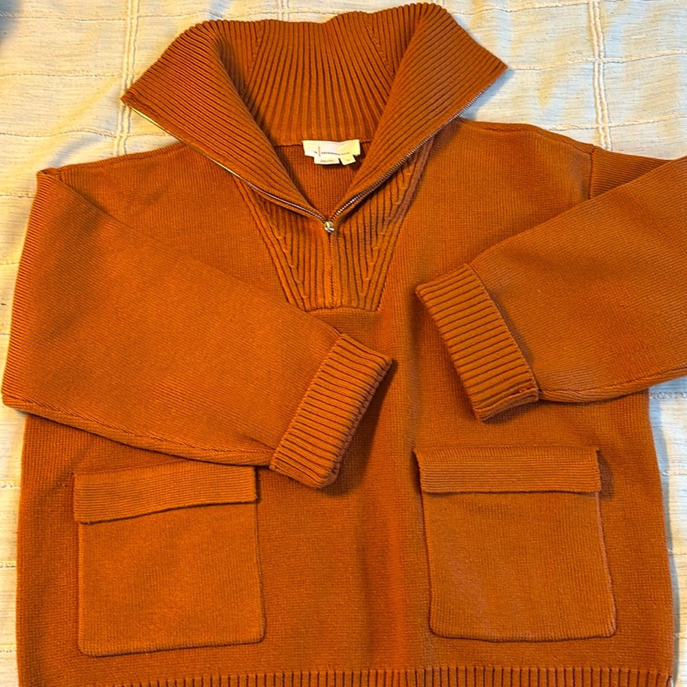ANTHROPOLOGIE RUST SWEATER